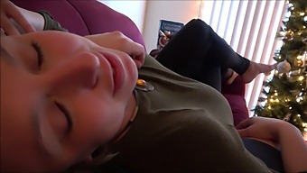 Step mom's big tits warm christmas morning cock soup